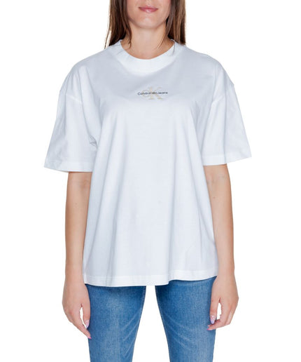 Calvin Klein Jeans White Cotton Tops & T-Shirt