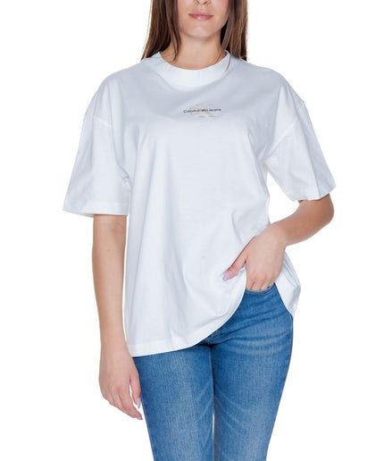 Calvin Klein Jeans White Cotton Tops & T-Shirt