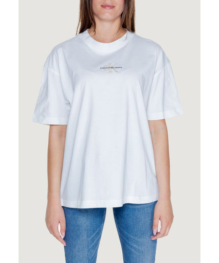 Calvin Klein Jeans White Cotton Tops & T-Shirt