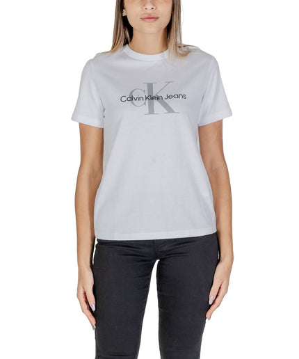 Calvin Klein Jeans White Cotton Tops & T-Shirt