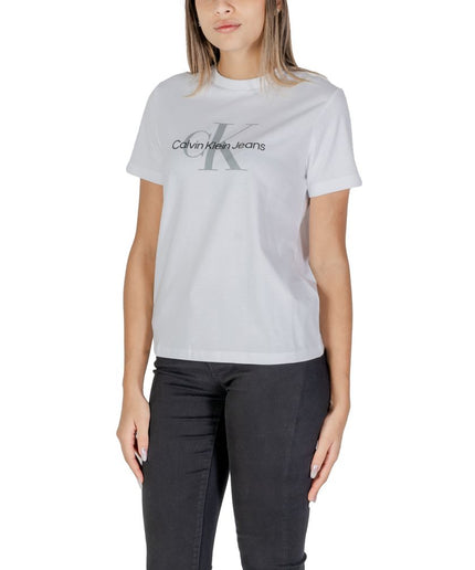 Calvin Klein Jeans White Cotton Tops & T-Shirt