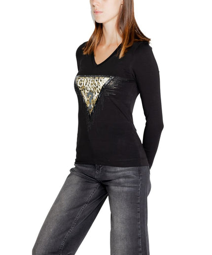 Guess Black Cotton Tops & T-Shirt