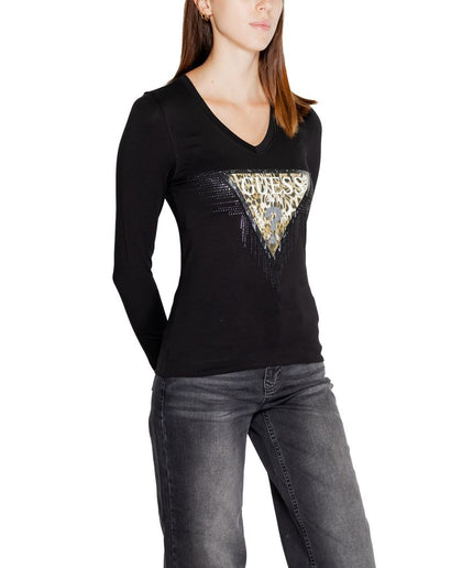 Guess Black Cotton Tops & T-Shirt