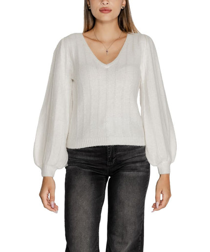 Guess White Polyester Sweater