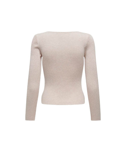 Only Beige Viscose Sweater