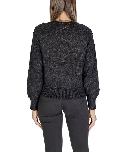 Vila Clothes Black Polyester Sweater