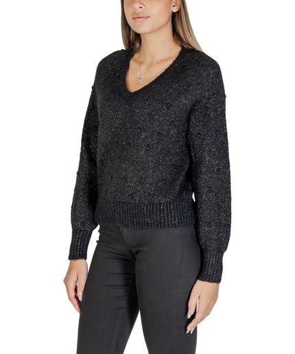 Vila Clothes Black Polyester Sweater