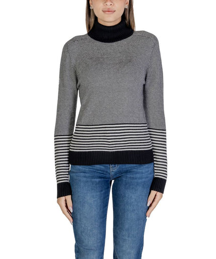 Sandro Ferrone Black And White Viscose Sweater