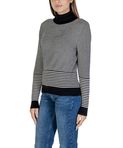 Sandro Ferrone Black And White Viscose Sweater