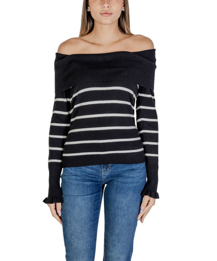 Sandro Ferrone Black And White Viscose Sweater