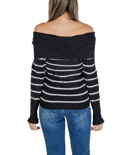 Sandro Ferrone Black And White Viscose Sweater