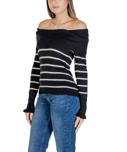 Sandro Ferrone Black And White Viscose Sweater