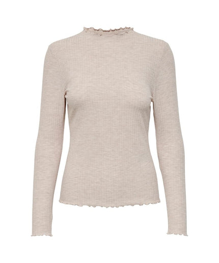 Only Beige Polyester Sweater