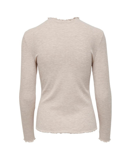 Only Beige Polyester Sweater