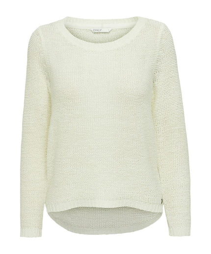 Only White Polyester Sweater