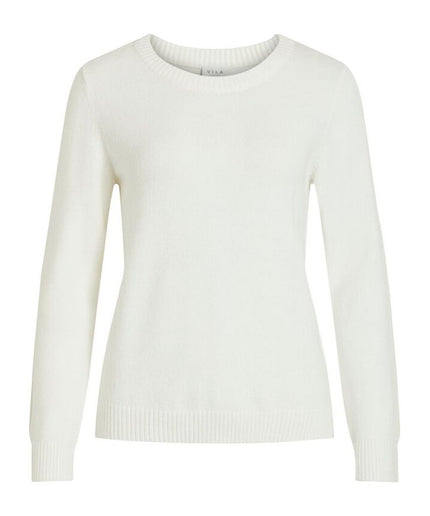 Vila Clothes White Viscose Sweater