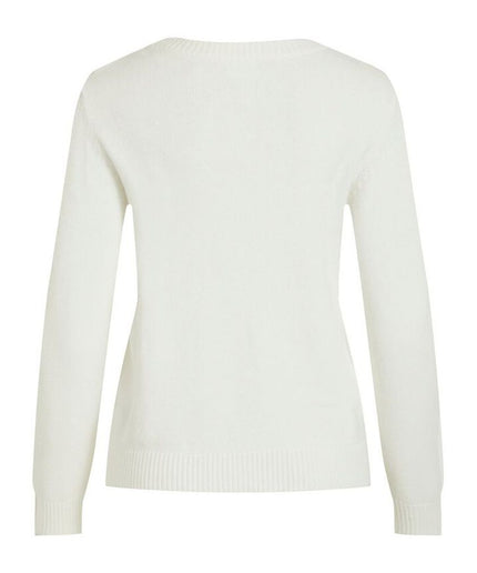 Vila Clothes White Viscose Sweater