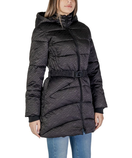 Guess Black Polyester Jackets & Coat