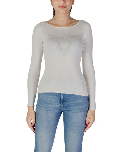 Guess White Viscose Tops & T-Shirt