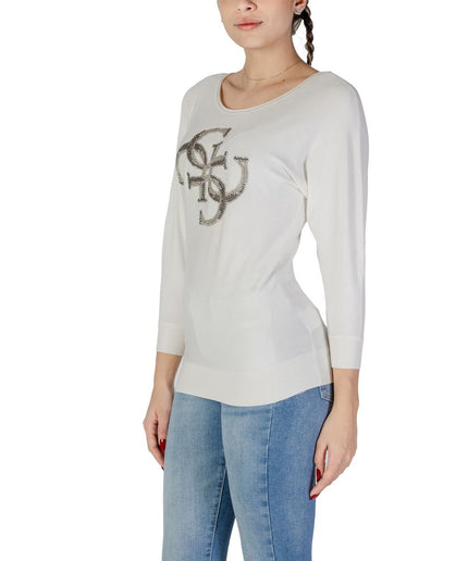 Guess White Viscose Tops & T-Shirt