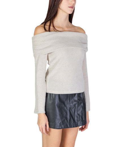 Only Beige Recycled Polyester Sweater