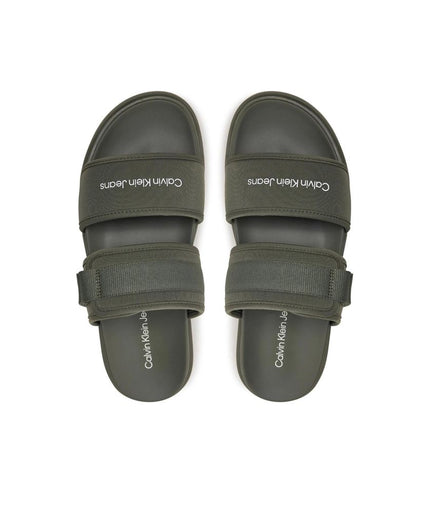 Calvin Klein Jeans Green Recycled Polyester Sandal