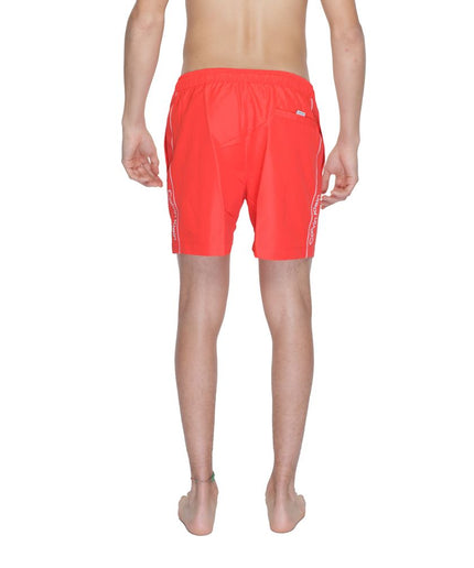 Calvin Klein Red Recycled Polyester Swimwear