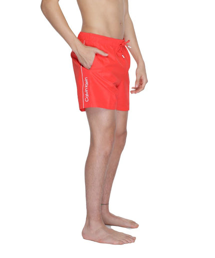 Calvin Klein Red Recycled Polyester Swimwear