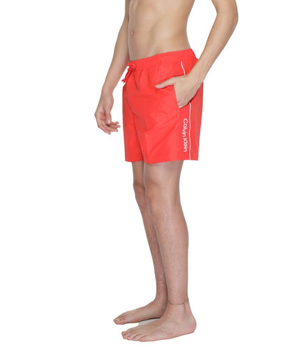 Calvin Klein Red Recycled Polyester Swimwear