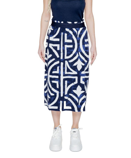 Street One Blue Viscose Skirt