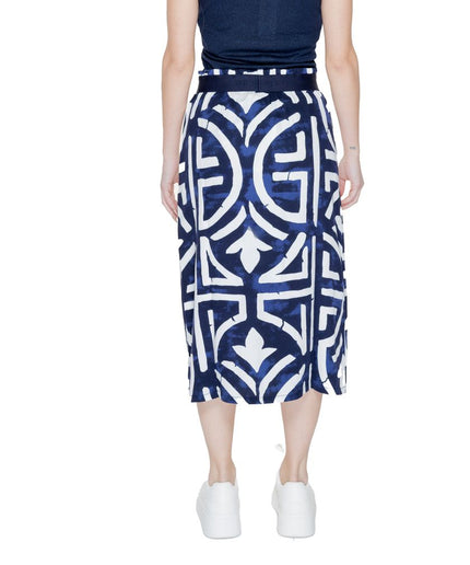 Street One Blue Viscose Skirt