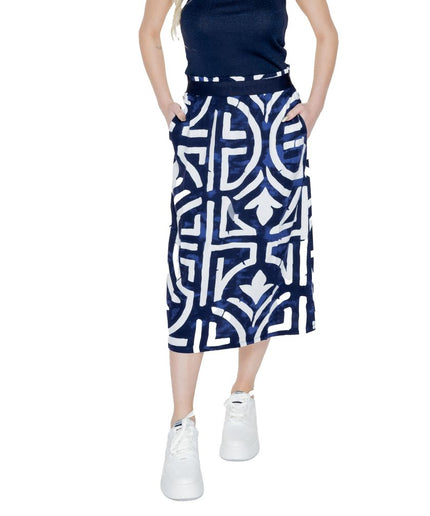 Street One Blue Viscose Skirt