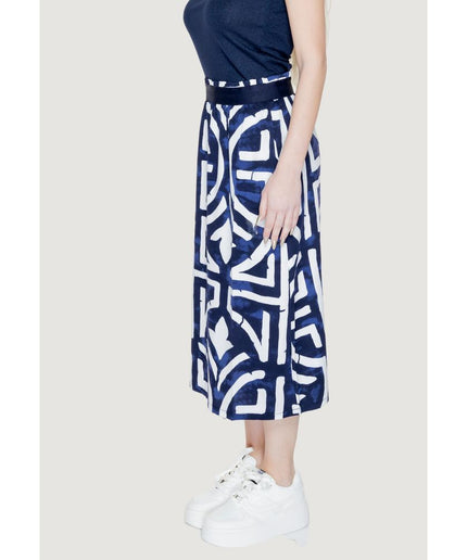 Street One Blue Viscose Skirt