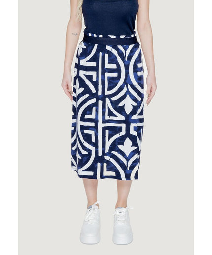 Street One Blue Viscose Skirt