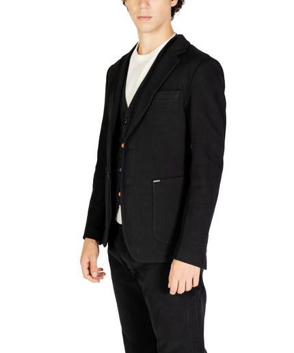 Gianni Lupo Black Cotton Blazer