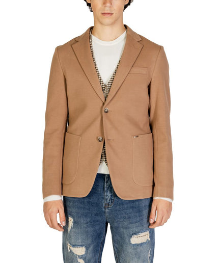 Gianni Lupo Beige Cotton Blazer