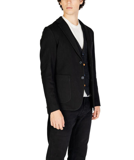 Gianni Lupo Black Cotton Blazer