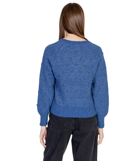 Vila Clothes Blue Polyester Sweater