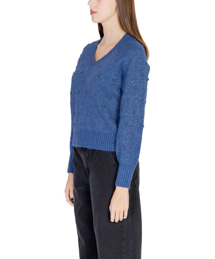 Vila Clothes Blue Polyester Sweater