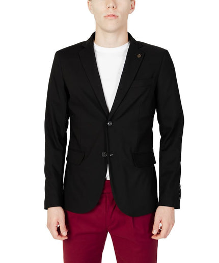 Gianni Lupo Black Cotton Blazer