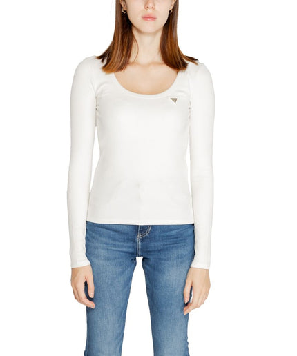 Guess Active Cream Viscose Tops & T-Shirt