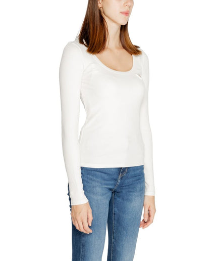 Guess Active Cream Viscose Tops & T-Shirt