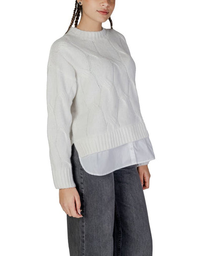 Jacqueline De Yong White Recycled Polyester Sweater