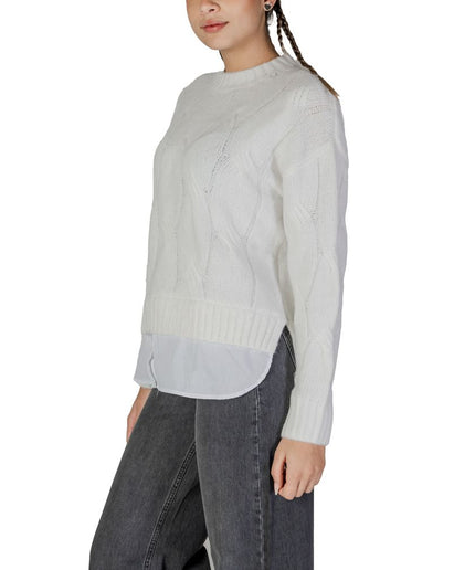 Jacqueline De Yong White Recycled Polyester Sweater