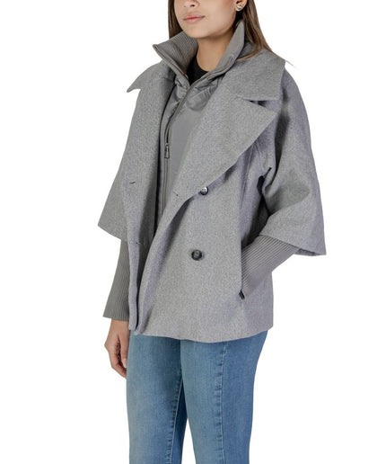 Jacqueline De Yong Gray Polyester Jackets & Coat