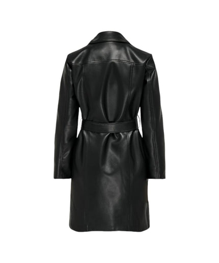 Jacqueline De Yong Black Polyethylene Jackets & Coat