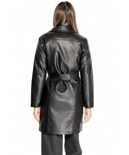 Jacqueline De Yong Black Polyethylene Jackets & Coat