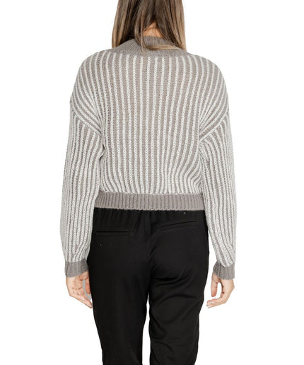 Jacqueline De Yong Gray Polyester Sweater