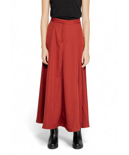 Vero Moda Red Polyester Skirt