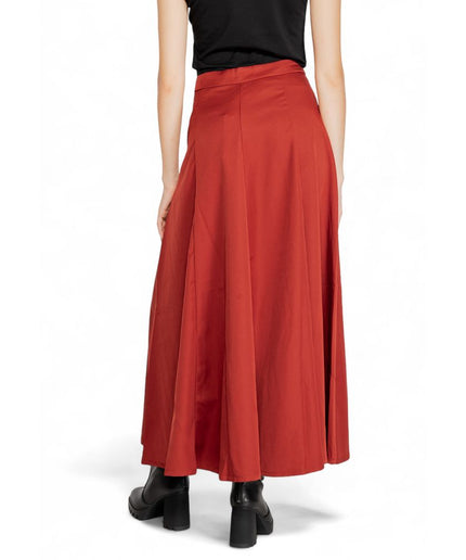 Vero Moda Red Polyester Skirt